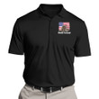Stand For The Flag Kneel For The Cross Proud Veteran Polo Shirt