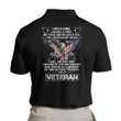 I Am A Man I Am Not A Hero I Am A Veteran America Eagle Polo Shirt