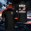 Veteran Dad Shirt Gift For Dad I'm A Dad And A Veteran Nothing Scares Me Polo Shirt