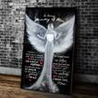 Mom Canvas Best Gift For Mother's Day In Loving Memory Of Mom Angel Black Canvas Wall Art