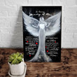 Mom Canvas Best Gift For Mother's Day In Loving Memory Of Mom Angel Black Canvas Wall Art