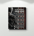 A Veteran's Prayer God Bless The USA Matte Canvas - ATMTEE