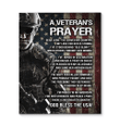 A Veteran's Prayer God Bless The USA Matte Canvas - ATMTEE