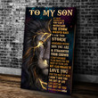 Lion Son Wall Art To My Son If Fate Whispers To You, You Can't Withstand The Storm Canvas, Gift Ideas For Son - ATMTEE