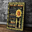 Personalized Canvas To My Mom I Know It's Not Easy For A Woman Sunflowers, Gift For Mom Mother Canvas - ATMTEE