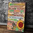 Vintage Daughter Canvas Gift From Dad To Daughter Every Day But Find Something Good Sunflowers Canvas