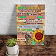 Vintage Daughter Canvas Gift From Dad To Daughter Every Day But Find Something Good Sunflowers Canvas