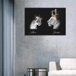 Personalized Lion Family Canvas Custom Name Wall Art Lioness And Female Cub Canvas