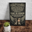 Veteran Canvas What Is A Female Veteran? That Is Honor Matte Canvas - ATMTEE