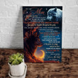 Personalized Mother Canvas, Mother's Day Gift Ideas, To My Mom You Gave Me Love Wolf And Moon Canvas, Gift For Mom - ATMTEE
