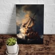 Jesus In Storm Canvas, Jesus Calms The Storm Wall Art, Christian Canvas, Happy Easter Day, Jesus Art Decor - ATMTEE