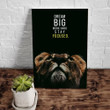 Lion Canvas, Lion Wall Art, Dream Big Work Hard Stay Focused Canvas - ATMTEE