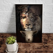 Jesus Lion And Lamb The Perfect Combination Canvas, Lion Of Judah, Easter Canvas, Christian Canvas - ATMTEE
