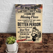 To My Wife The Day I Met You, I Found My Missing Piece, Gift For Veteran Matte Canvas - ATMTEE