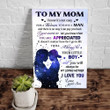 Mom Canvas, Gift For Mother's Day From Son, To My Mom I Know It's Not Easy For A Woman, You Are Appreciated Canvas - ATMTEE
