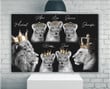 Lion Family Canvas Custom Name Wall Art Personalized Lion Family Canvas