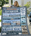 To My Beautiful Daughter To Smile More, Worry Less, Gift For Daughter Fleece Blanket - ATMTEE