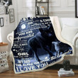 To My Dad Blanket, Father's Day Gifts Idea, Gifts For Dad, I Know It's Not Easy Wolf Fleece Blanket - ATMTEE