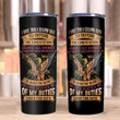 Veteran Tumbler, I Once Took A Solemn Oath To Defend The Constitution Eagle Skinny Tumbler - ATMTEE