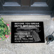 Veteran Welcome Rug, Before You Break Into My House Doormat, Funny Outdoor With Saying Door Mat - ATMTEE