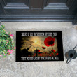 Veteran Welcome Rug, Veteran Doormat, Sorry If My Patriotism Offends You Poppy Flower Doormat - ATMTEE
