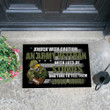Personalized Army Veteran Doormat Knock With Caution An Army Veteran Doormat