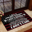 Veteran Welcome Rug, Veteran Doormat, Gift For Veterans, I Am A Grumpy Veteran I Don't Care Doormat - ATMTEE
