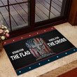 Veteran Doormat, Welcome Rug, Stand For The Flag Kneel For The Cross Door Mats Door Mats - ATMTEE