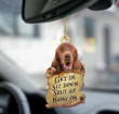 Irish Setter get in two sided ornament