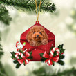 Poodle Christmas Letter Shaped Ornament , Acrylic Dog Christmas Ornament Xmas Dog Gifts