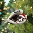 Bernese Mountain Sleeping Angel Christmas Flat Acrylic Dog Ornament Memorial Dog Gift