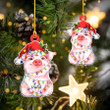 Personalized Pig Christmas Ornament for Daughter, Pig Ornament for Girl