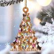 Basenji Dog Christmas Tree Shaped Acrylic Ornament For Basenji Lovers