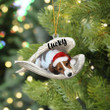 Personalized Kooikerhondje Sleeping Angel Christmas Flat Acrylic Dog Ornament Memorial Dog Gift