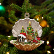 Boxer3  Sleeping in Pearl Dog Christmas Ornament Flat Acrylic