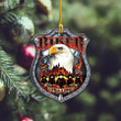 Merry Christmas Biker Acrylic Ornament for Him, Santa Claus Biker Ornament