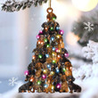 Dachshund Christmas Tree Shaped Ornament For Dachshund Lover Custom Acrylic Ornament For Dog Mom