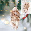 Custom Photo Ornament Christmas - Baby Cute for Baby New Born Christmas Gift 2D Flat Ornament