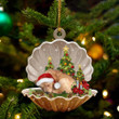 Goldendoodle  Sleeping in Pearl Dog Christmas Ornament Flat Acrylic
