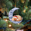 Pomeranian I Love You To The Moon And Back Christmas Ornament