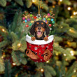 Gordon Setter In Snow Pocket Christmas Ornament Flat Acrylic Dog Ornament