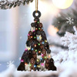 Newfoundland Dog Christmas Tree Shaped Acrylic Ornament For French Newfoundland Dog Lovers