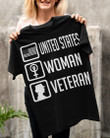 Female Veteran Shirt. United States Woman Veteran T-Shirt