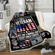 Veterans Blanket - I'm A Veteran Dad Just Like A Normal Dad Except Much Cooler Fleece Blanket - ATMTEE