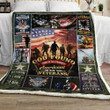 God Found Some Of The Strongest Americans And Made Them Veterans Fleece Blanket - ATMTEE