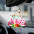 Labrador Retriever Pink Hippie Car YC2012707CL Ornaments