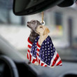 Silver And Yellow Labrador Retrievers American Patriot Flag YC2012432CL Ornaments