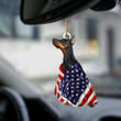 Patriotic Doberman With Mount Rushmore Flag YC2012887CL Ornaments