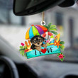 Morkie I Love Summer YC1912172CL Ornaments