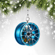 Blue Car Pendant Decoration Metal Wheel Hub NI2912013YT Ornaments
